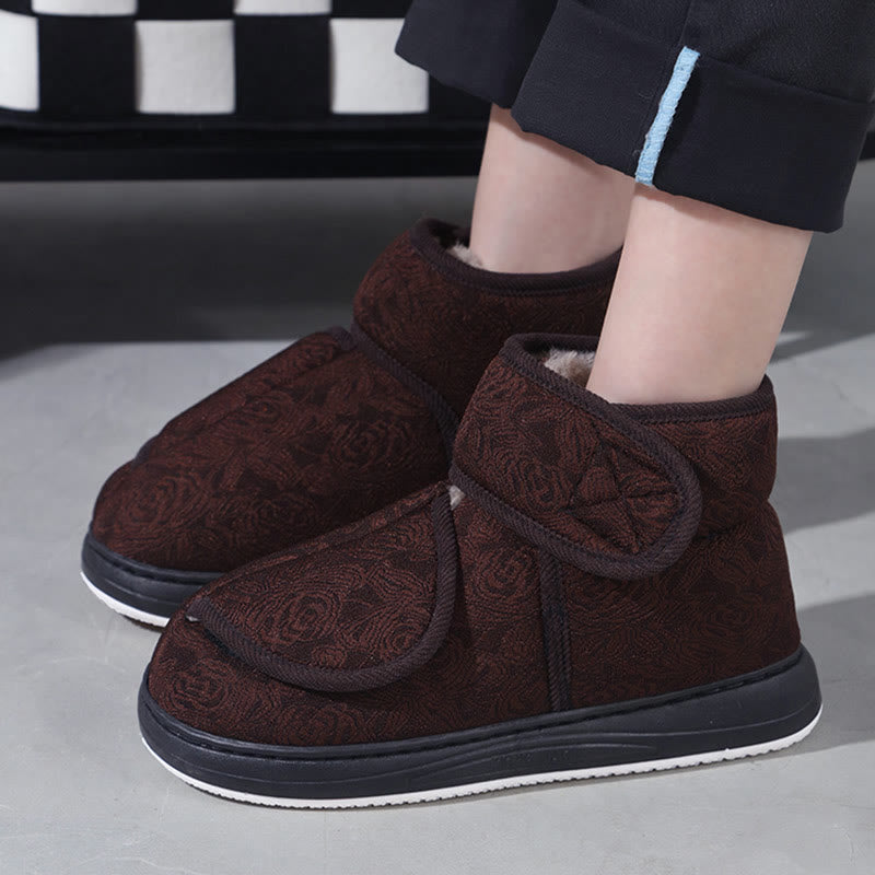 Plus Size Floral Print Slippers - image 0