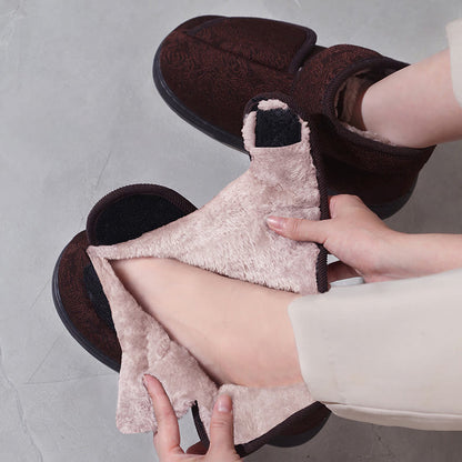 Plus Size Floral Print Slippers - image 2