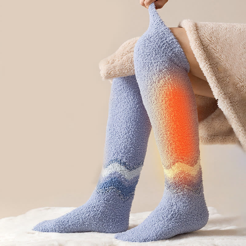 Knee High Coral Fleece Sleep Socks(2 Pairs) - image 2