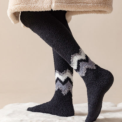 Knee High Coral Fleece Sleep Socks(2 Pairs) - image 1