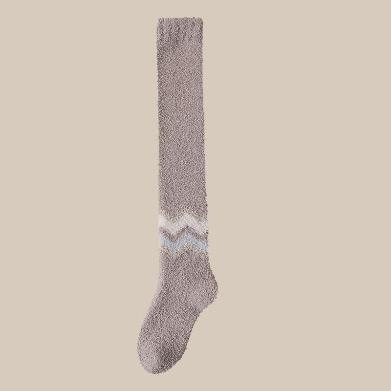Knee High Cozy Sleep Socks(2 Pairs) - Coffee - EU39-43(US6-9) - image 18