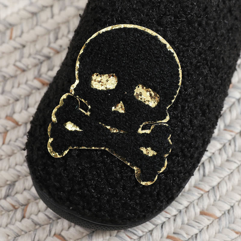 Plus Size Skull Crossbones Slippers - image 1