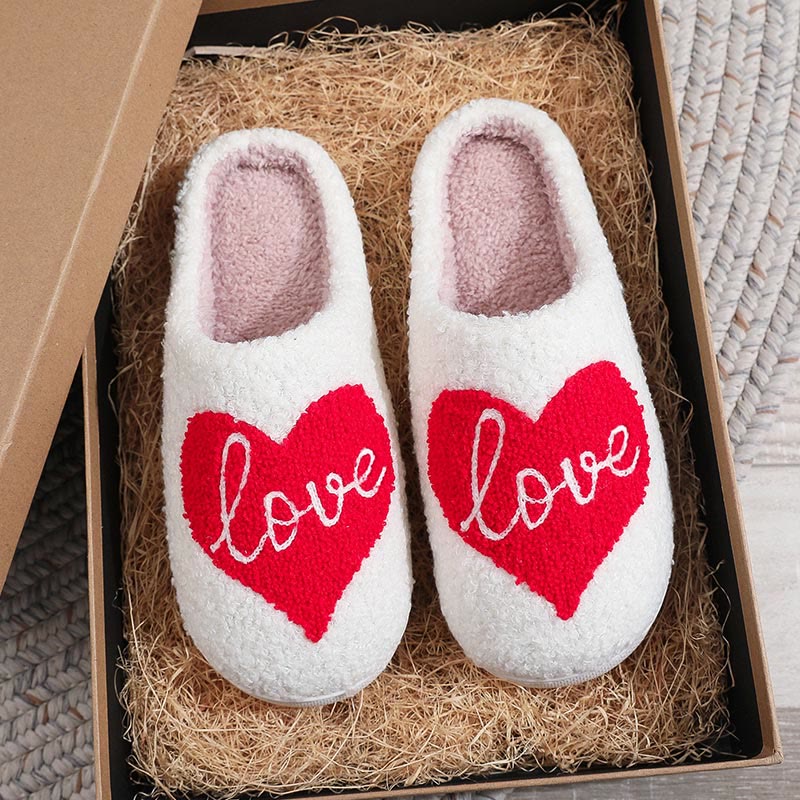 Plus Size Love Heart Slippers - image 0