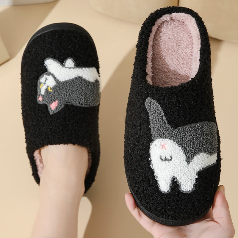 Plus Size Cow Cat Slippers - image 1