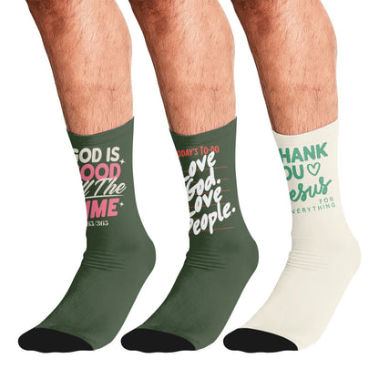 Thank You Jesus Quarter Socks - Multicolor - EU37-44(US4-10) - image 7