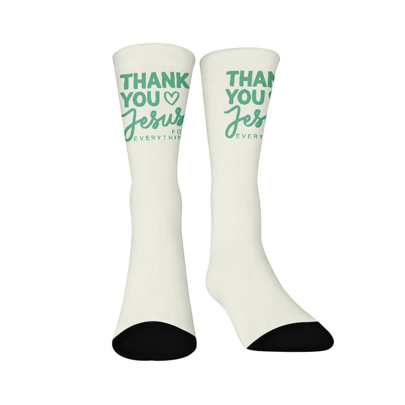 Thank You Jesus Quarter Socks - Beige(1 Pair) - EU37-44(US4-10) - image 10