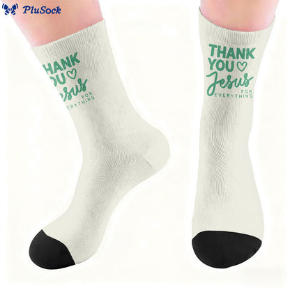 Thank You Jesus Quarter Socks - image 5