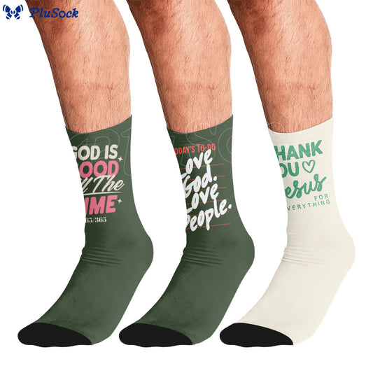 Thank You Jesus Quarter Socks - image 0