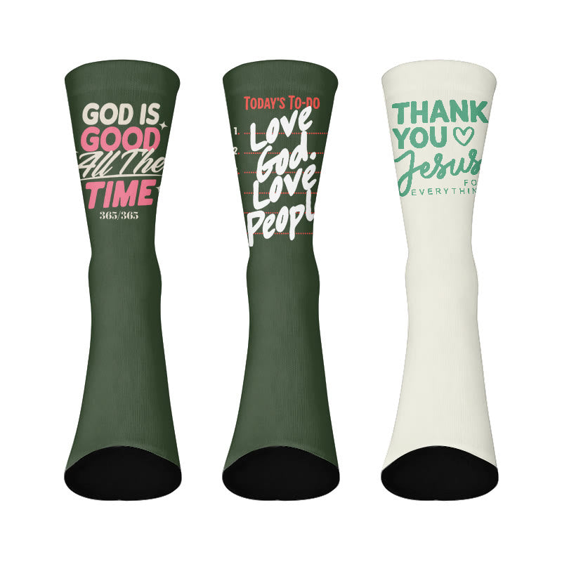 Thank You Jesus Quarter Socks - Multicolor - EU37-44(US4-10) - image 1