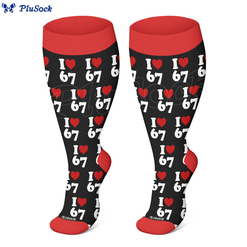Plus Size 67 Compression Socks(3 Pairs) - image 2