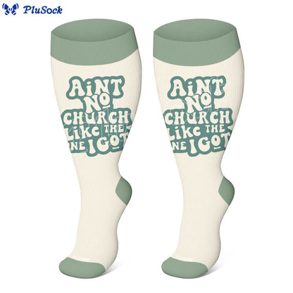 Plus Size Bible Verse Compression Socks(3 Pairs) - image 4
