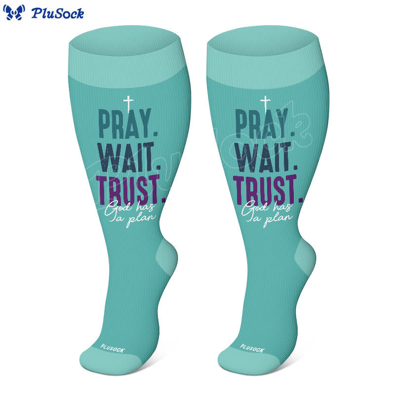 Plus Size Bible Verse Compression Socks(3 Pairs) - image 2