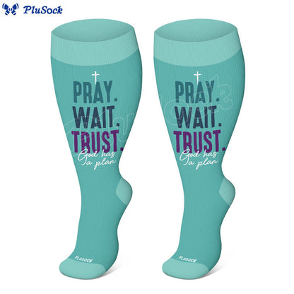 Plus Size Bible Verse Compression Socks(3 Pairs) - image 2