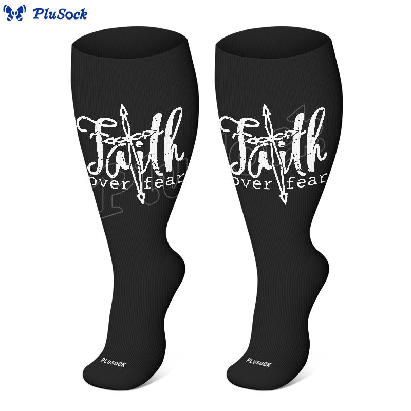 Plus Size Scripture Cross Message Compression Socks(3 Pairs) - image 3