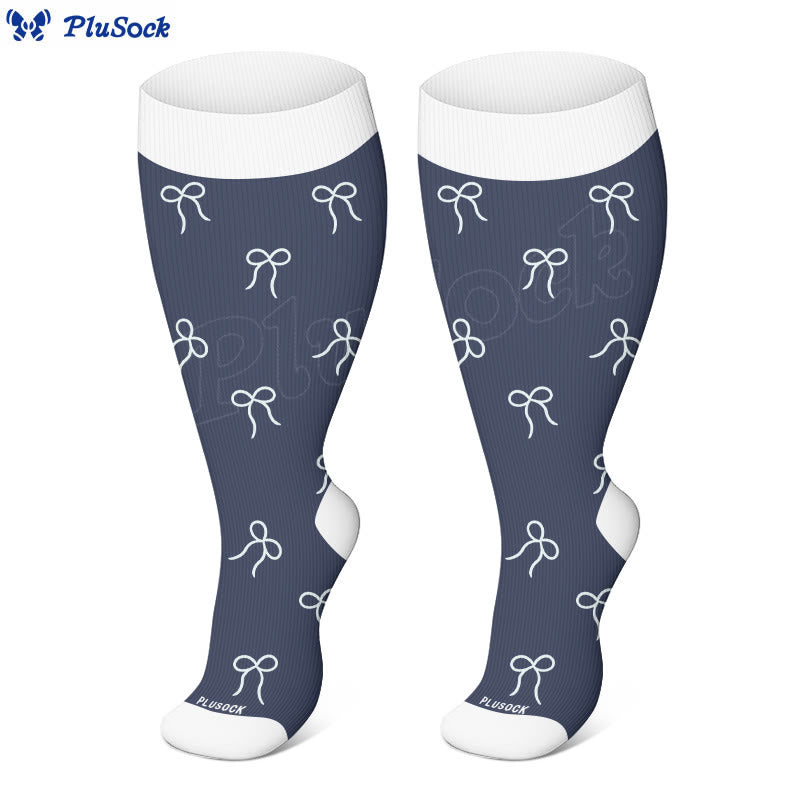 Plus Size Love Print Compression Socks(3 Pairs) - image 3