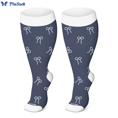 Plus Size Love Print Compression Socks(3 Pairs) - image 3