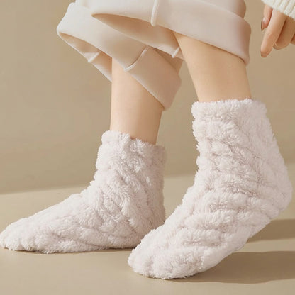 Keep Warm Coral Fleece Sleep Socks(3 Pairs) - image 11