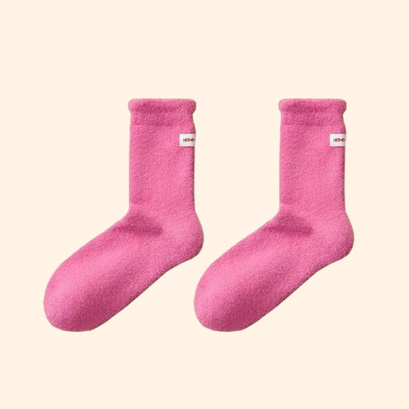 Flexible Soft Sleep Socks(3 Pairs) - Dark Pink - EU36-43(US3-9) - image 12