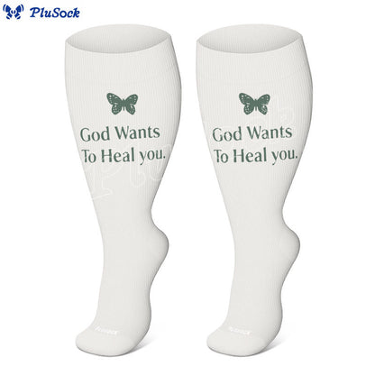 Plus Size Faith Healing Compression Socks(3 Pairs) - image 3