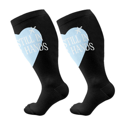 Plus Size Faith Healing Compression Socks(3 Pairs) - Black(1 Pair) - 4XL - image 7