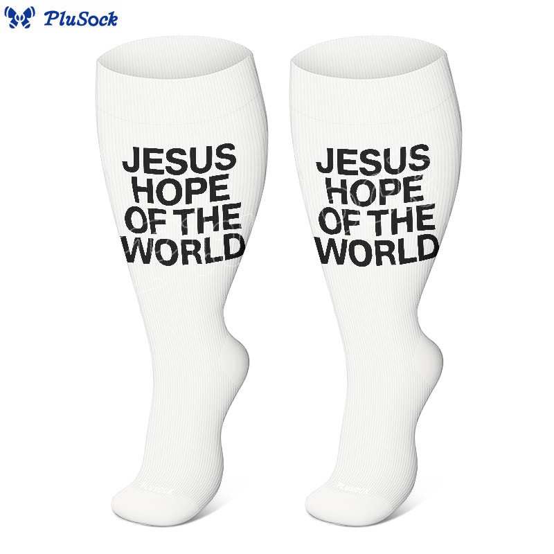 Plus Size Scripture Hope Compression Socks(3 Pairs) - image 3