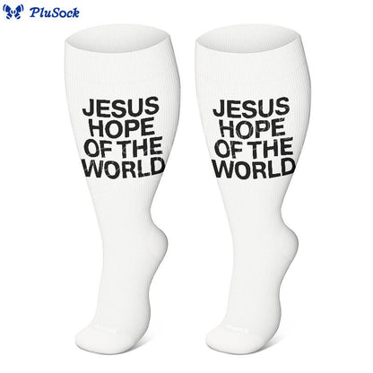 Plus Size Scripture Hope Compression Socks(3 Pairs) - image 3