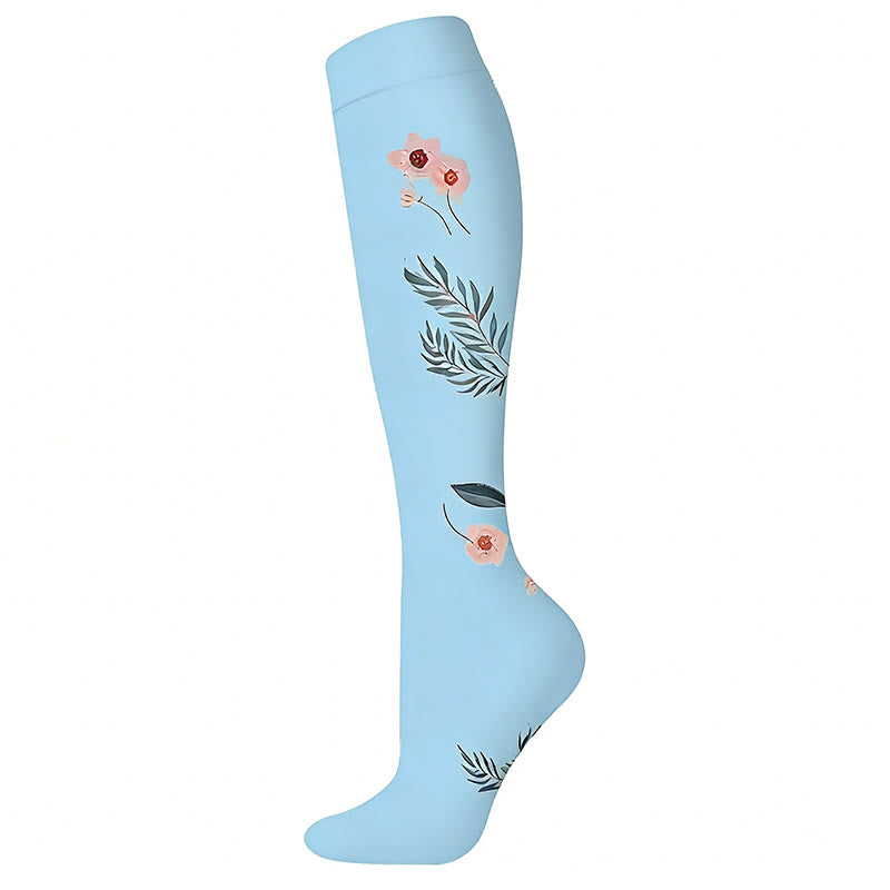 Garden Dreams Compression Socks(6 Pairs) - Blue - S/M - image 4