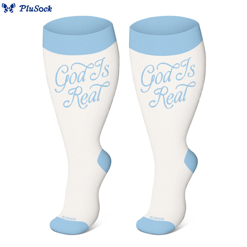Plus Size God Is Love Compression Socks(3 Pairs) - image 4