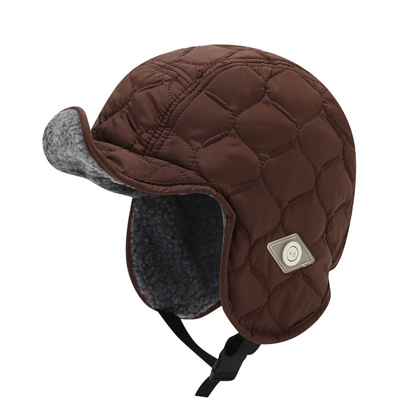 Earflap Hat Reversible Design Hat - Coffee - One Size - image 6