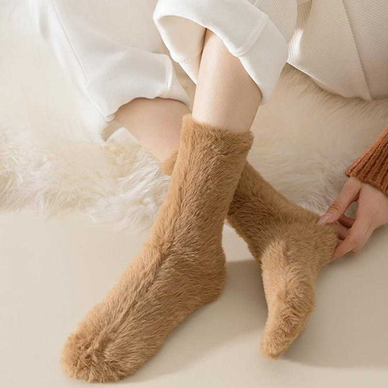 Solid Colors Versatile Style Sleep Socks(3 Pairs) - image 3