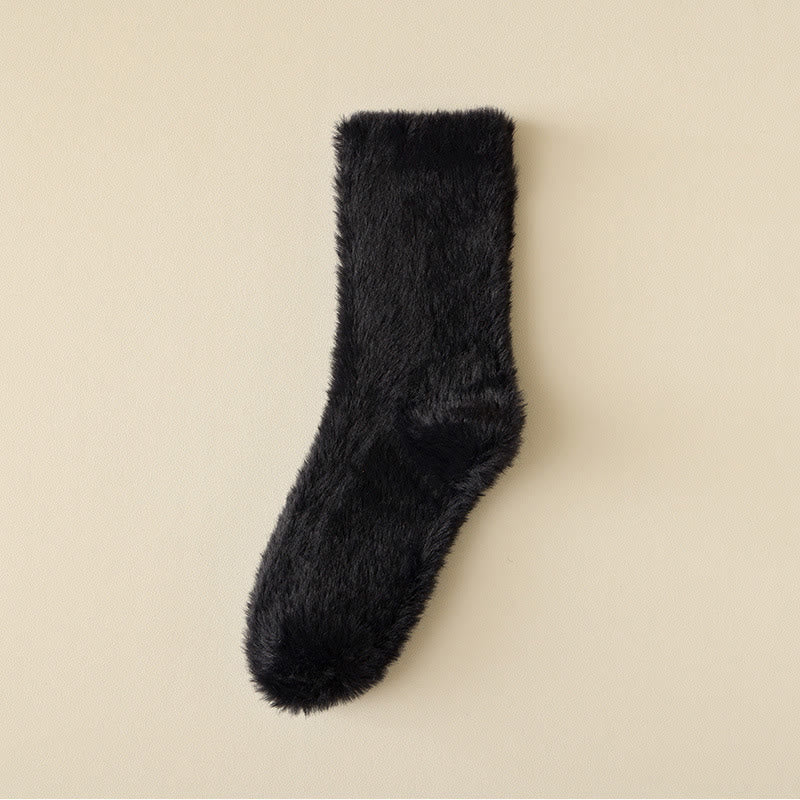 Solid Colors Versatile Style Sleep Socks(3 Pairs) - Black - EU36-43(US3-9) - image 14