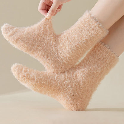 Solid Colors Versatile Style Sleep Socks(3 Pairs) - image 9