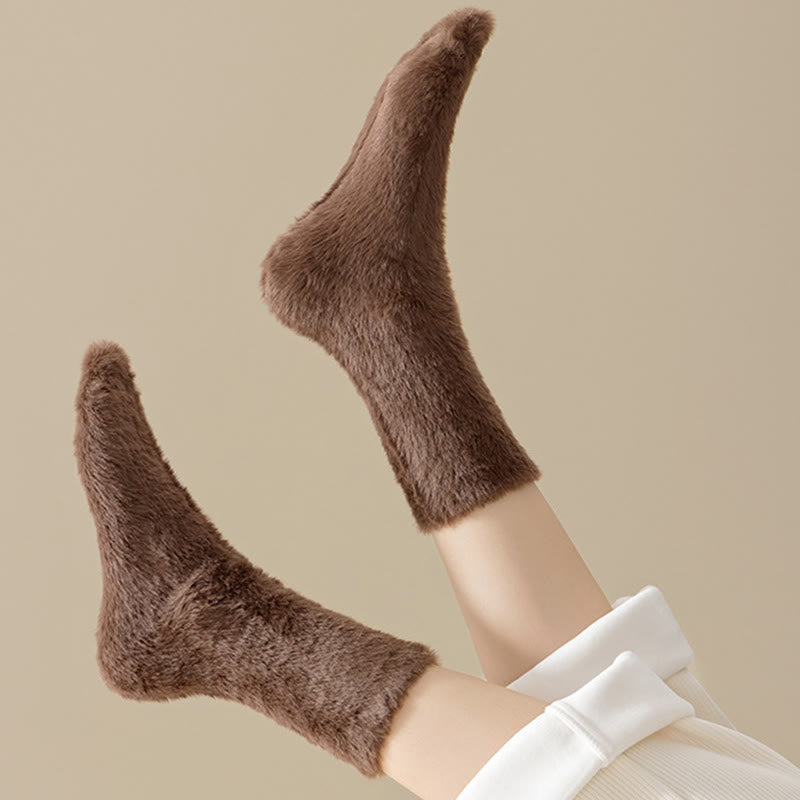 Solid Colors Versatile Style Sleep Socks(3 Pairs) - image 6