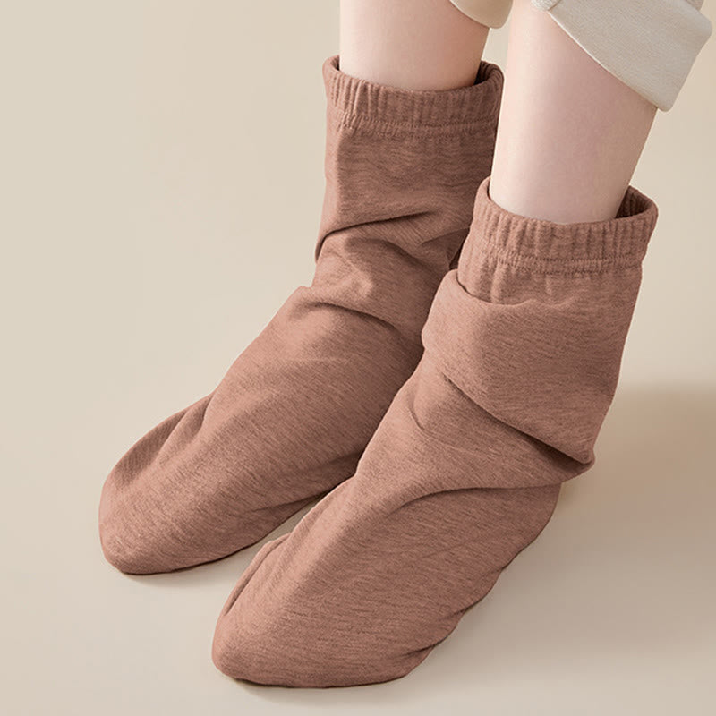Skin Friendly Reinforced Design Sleep Socks - Coffee - EU36-44(US3-10) - image 7