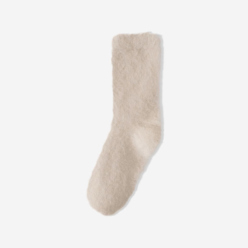 Thick Fluffy Sleep Socks(3 Pairs) - Camel - EU36-39(US3-6) - image 7