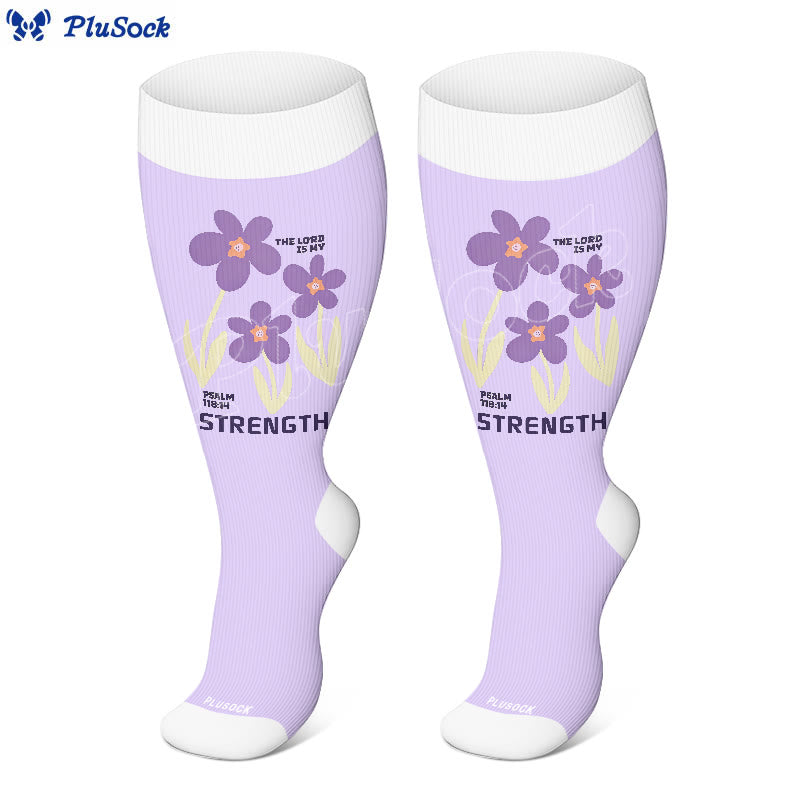 Plus Size Strength Words Compression Socks(3 Pairs) - image 3