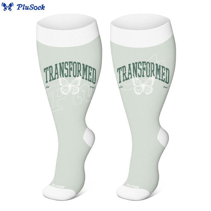Plus Size Strength Words Compression Socks(3 Pairs) - image 2
