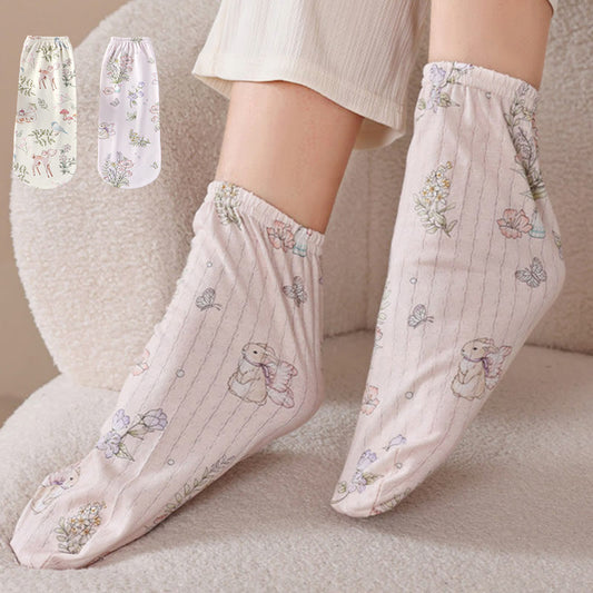 Cloud Soft Cotton Sleep Socks(2 Pairs) - Multicolor - One Size - image 0