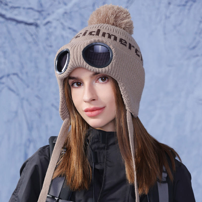 Windproof Warm Beanie With Goggles - image 14