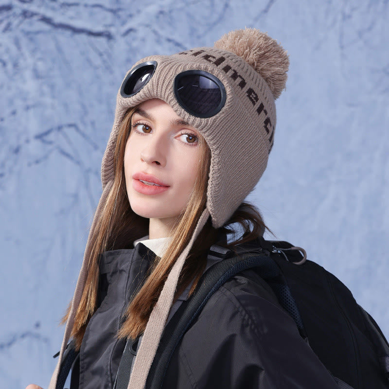 Windproof Warm Beanie With Goggles - image 13