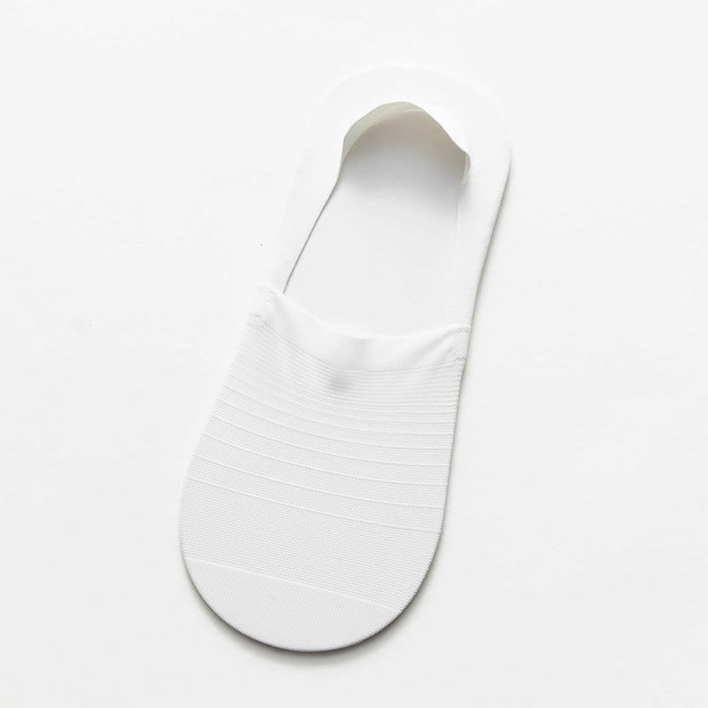 Ice Silk No Show Socks(5 Pairs) - White - EU38-43(US5-9) - image 14