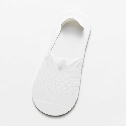 Ice Silk No Show Socks(5 Pairs) - White - EU38-43(US5-9) - image 14