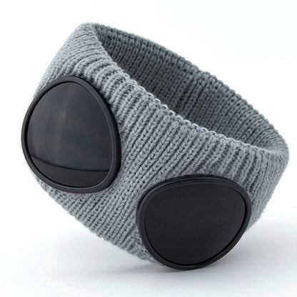 Solid Color Headband With Goggles - Grey - One Size - image 10