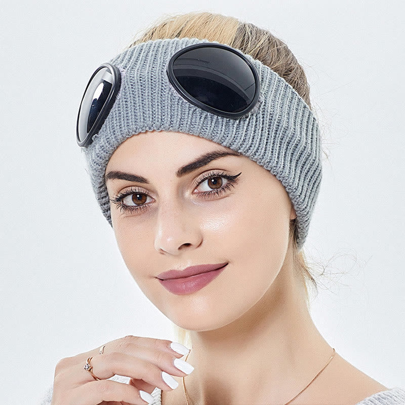 Solid Color Headband With Goggles - image 0