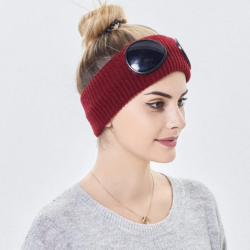 Solid Color Headband With Goggles - image 3