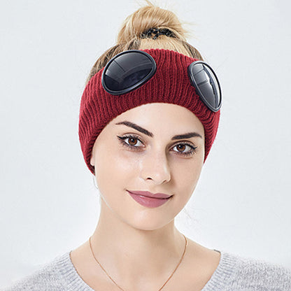 Solid Color Headband With Goggles - image 2