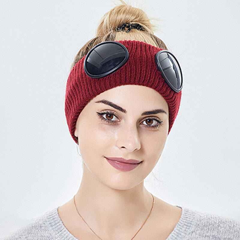 Solid Color Headband With Goggles - image 2