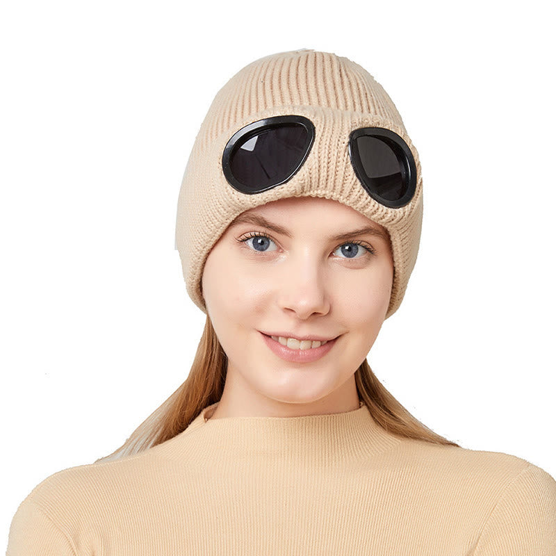 Keep Warm Beanie With Goggles - image 4