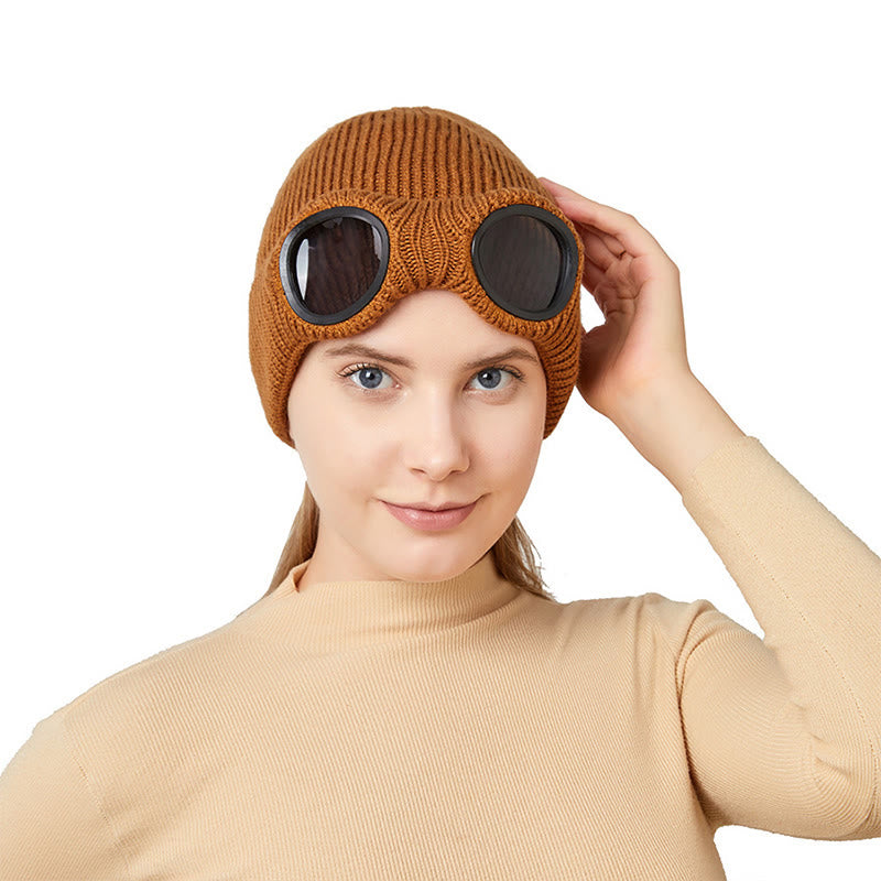 Keep Warm Beanie With Goggles - image 3