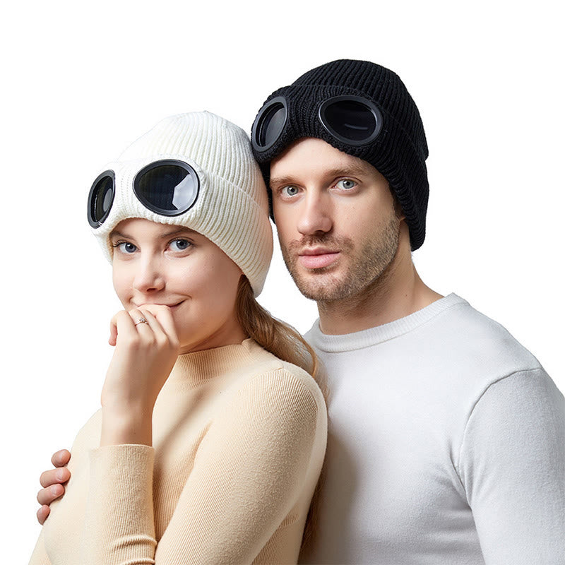 Keep Warm Beanie With Goggles - image 0